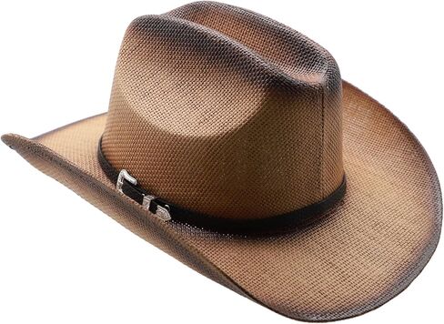 Straw Cowboy Hat for Men Cowgirl Hats Women Wide Brim Beach Sun Hat Western Summer Hats in Kuwait