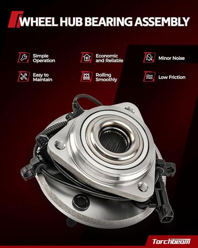 Torchbeam Pair 512326 Rear Wheel Hub Bearing Assembly for 2007-2020 Hyundai Santa Fe, 2011-2015 Kia Sorento, 2013-2018 Hyundai Santa Fe Sport, Wheel Bearing 5 Lugs W/ABS in Saudi Arabia