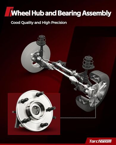 Torchbeam Pair 512326 Rear Wheel Hub Bearing Assembly for 2007-2020 Hyundai Santa Fe, 2011-2015 Kia Sorento, 2013-2018 Hyundai Santa Fe Sport, Wheel Bearing 5 Lugs W/ABS in Saudi Arabia