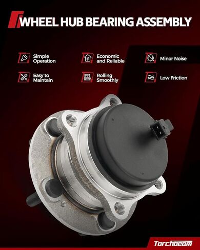 Torchbeam Pair 512326 Rear Wheel Hub Bearing Assembly for 2007-2020 Hyundai Santa Fe, 2011-2015 Kia Sorento, 2013-2018 Hyundai Santa Fe Sport, Wheel Bearing 5 Lugs W/ABS in Saudi Arabia