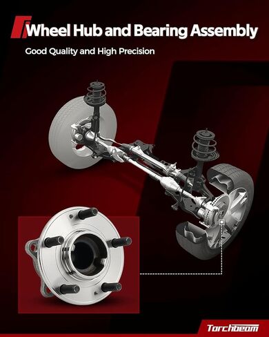 Torchbeam Pair 512326 Rear Wheel Hub Bearing Assembly for 2007-2020 Hyundai Santa Fe, 2011-2015 Kia Sorento, 2013-2018 Hyundai Santa Fe Sport, Wheel Bearing 5 Lugs W/ABS in Saudi Arabia