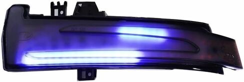 2PCS Dynamic LED Side Wing Mirrors Indicator Flowing Turn Signal Light Blinker Startup Breath Light Compatible for Benz W212 W204(Amber and White) in Saudi Arabia