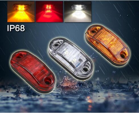 10PCS Highlight LED Piranha Lights Side Lights Truck LED Signal Lights Marker Light RED in Kuwait