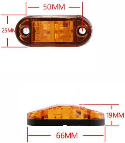 10PCS Highlight LED Piranha Lights Side Lights Truck LED Signal Lights Marker Light RED in Kuwait