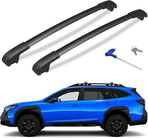 300lbs Lockable Roof Rack Cross Bars Compatible with Subaru Outback Wilderness 2022 2023 2024 2025, Aluminum Roof Rails Crossbar for Rooftop Cargo Carrier Luggage Kayak Canoe Bike Snowboard in Kuwait