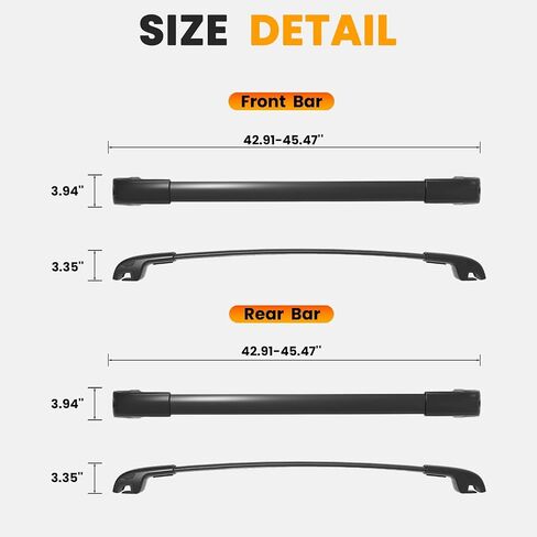 300lbs Lockable Roof Rack Cross Bars Compatible with Subaru Outback Wilderness 2022 2023 2024 2025, Aluminum Roof Rails Crossbar for Rooftop Cargo Carrier Luggage Kayak Canoe Bike Snowboard in Kuwait