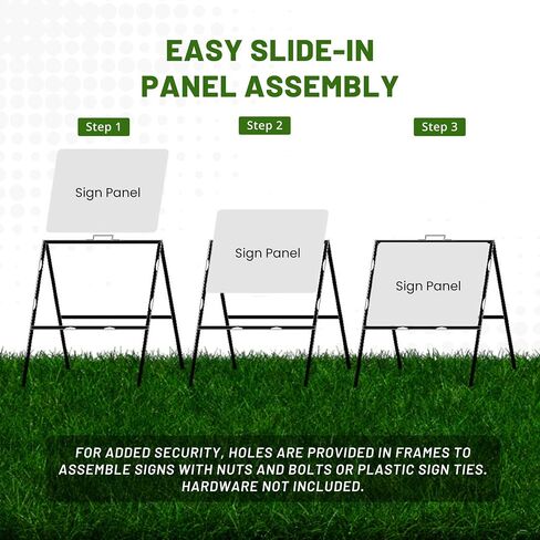 A Frame Sign Holder (Pack of 2) C 213, Sidewalk Portable, Folding Sign Holder, Open House Sign Stand for 18 x 24 Sign Panels, Black in Saudi Arabia