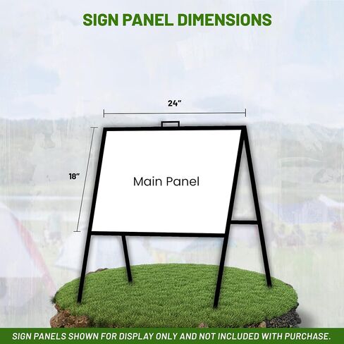 A Frame Sign Holder (Pack of 2) C 213, Sidewalk Portable, Folding Sign Holder, Open House Sign Stand for 18 x 24 Sign Panels, Black in Saudi Arabia