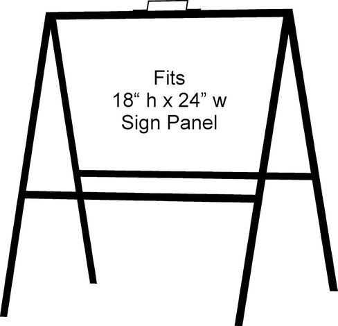 A Frame Sign Holder (Pack of 2) C 213, Sidewalk Portable, Folding Sign Holder, Open House Sign Stand for 18 x 24 Sign Panels, Black in Saudi Arabia