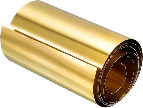 uxcell Brass Sheet Roll, 3Pcs 0.2x30x1000mm Brass Foil Roll Brass Strip Gold for Crafts, Electrical Repairs, Grounding in Saudi Arabia