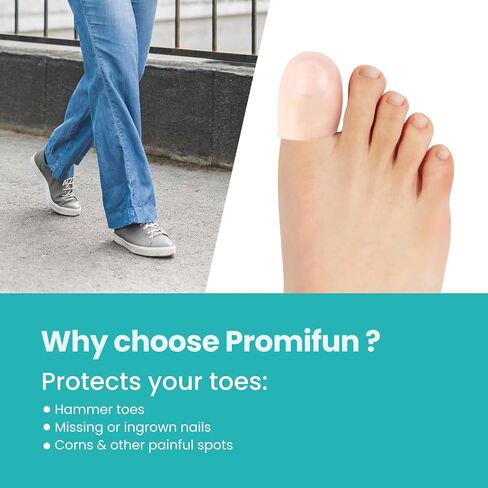 Toe Cap Bunion Protector Cover - 6 Pairs Toe Protector for Women Men - Cushions and Protects Provide Relief from Missing or Ingrown Toenails, Corns, Blisters, Hammer Toes(3L+2M+1S) in Saudi Arabia