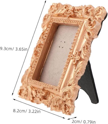 GALPADA Victorian Style Resin Ornament for Home Display Elegant Retro Decor for Photography Props and Business Unique Wall Display Photo Frame and Car Decoration Gold in Saudi Arabia