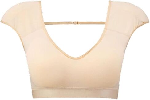 Women Tops 2 in 1 Built-in Shoulder Pad Ladies Padded Tank Top Shirt Elastic Soft Underwear, Bra With Chest Pad(XL,White) in Saudi Arabia
