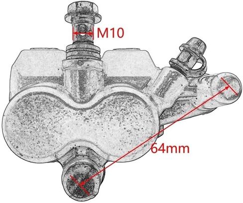 Motorcycle Front and Rear Disc Brake Calipers Suitable for GY6 125cc 150cc 200cc 250cc ATV(Red) in Saudi Arabia