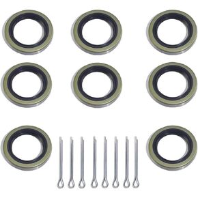8pcs 171255tb trailer محور المحور أختام معرف 1.719 "Xod 2.565" مع دبابيس كوتر 8pcs لـ 010-019-00 Dexter ، 3500lb#84 in Kuwait