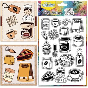 CHGCRAFT Silicone Clear Stamps Hanging Doll Custom Plastic Stamp for DIY Scrapbooking Photo Album Decorative Cards Making Stamps for Holiday Card Making Album Crafts in Kuwait