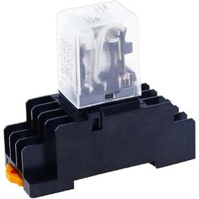 10pcs my4nj HH54PL AC/DC Relay 4NO 4NC 12V-380V مؤشر LED 14 دبوس DIN Rail مع مقبس in Kuwait