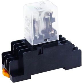 10pcs my4nj HH54PL AC/DC Relay 4NO 4NC 12V-380V مؤشر LED 14 دبوس DIN Rail مع مقبس in Kuwait