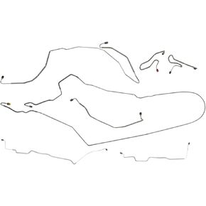 Inline Tube Compatible with 1972-76 Ford Gran Torino Power Disc Complete Brake Line Kit 7pc, OE Steel in Saudi Arabia