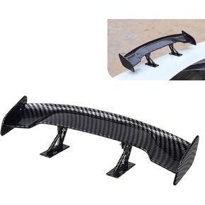 1 PC Car Mini Spoiler Wing, 9.65" ABS Automotive Mini Tiny Trunk Spoiler Kit, Self-adhesive Carbon Fiber Car Rear Tail Wing, Universal Auto Decor Accessories for All Cars (Carbon Fiber) in Kuwait