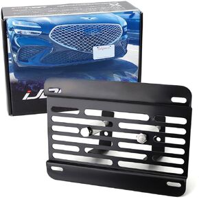 ijdmtoy no الحفر الأمامية الشبكة الأمامية شبكة Mount Mount لوحة رخصة مجموعة انتقال متوافقة مع Hyundai Genesis G70 G80 G90 GV70 GV80 W/MAIMOND MASHER MESH MESH/INSERT in Kuwait