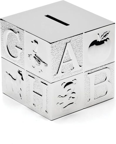 Reed & Barton Piggy with Wheels Silverplate Bank, 1.75 LB, Metallic in Saudi Arabia