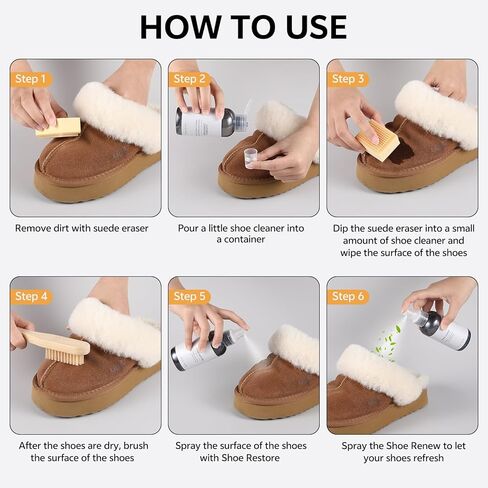 طقم منظف الأحذية ، طقم تنظيف من جلد الغزال و Nubuck مع منظف الأحذية ، واقي أحذية ، وممحاة للأحذية وممحاة من جلد الغزال ، ومجموعة العناية بالأحذية للأحذية من جلد الغزال ، والجلد ، والجلد ، و uggs ، وجلس الأغنام in Kuwait
