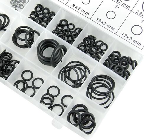 Silicone O-Ring Rubber Ring Set Tap Seal NBR FKM Gasket Box Ring Repair Kit Valve Water Repellent Oil Resistant Gasket Kit(Green-225pcs) in Saudi Arabia