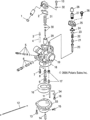 مجموعة Carburetor Polaris ATV ، الجزء الأصلي OEM الجزء 0451668 ، كتي 1 in Saudi Arabia