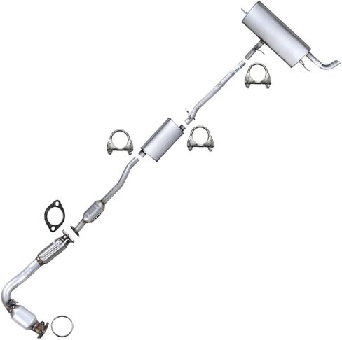 Northeastern Exhaust | Stainless Steel EPA-Approved Catalytic, Muffler, Intermediate Pipe & Muffler Exhaust System Kit Compatible for Chevrolet Equinox 2015-2017 2.4L | Includes Clamps and Gasket in Saudi Arabia