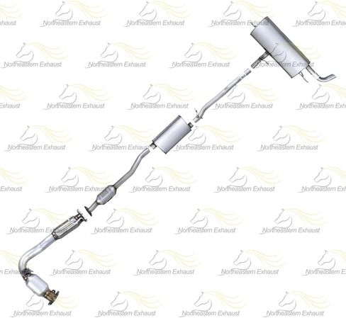 Northeastern Exhaust | Stainless Steel EPA-Approved Catalytic, Muffler, Intermediate Pipe & Muffler Exhaust System Kit Compatible for Chevrolet Equinox 2015-2017 2.4L | Includes Clamps and Gasket in Saudi Arabia