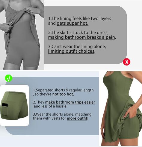 Tanou Athletic Dress for Women with Built in Shorts & Bra Tennis Dress Backless Outfit Golf Dresses with Pockets Navy Blue in Saudi Arabia