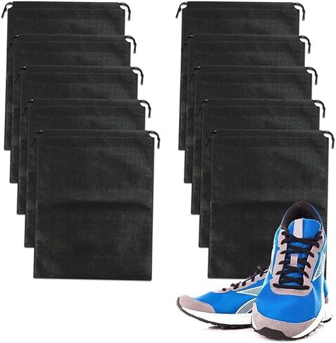 12pcs شبكة غسيل مكافآت للأكياس - 13x15.5 بوصة أسود الرباط حقيبة الغسيل قابلة للغسل شبكة شبكة الاشياء كيس شبكة النايلون - حقيبة المعدات الرياضية أكياس القماش أكياس الرباط على الظهر شبك صغير in Kuwait