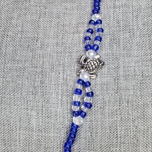 Eleke Yemaya Collar de Yemaya Religion Yoruba ، IFA ، Netlace ، Santeria ، Blue and White in Saudi Arabia