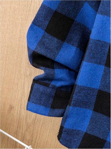 WDIRARA Boy's Plaid Long Sleeve Hooded Shirts Button Down Shirt Lightweight Casual Top in Saudi Arabia