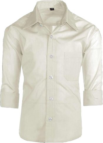 Boys Slim Fit Long Sleeve Dress Shirt - Aiden in Saudi Arabia
