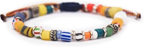 Wakami Colorful Bracelet | Handmade Women's Jewelry | Boho Bracelets for Women & Men | Trendy Beaded Bracelet Stack | Fair Trade, Waterproof Waxed Thread in Kuwait