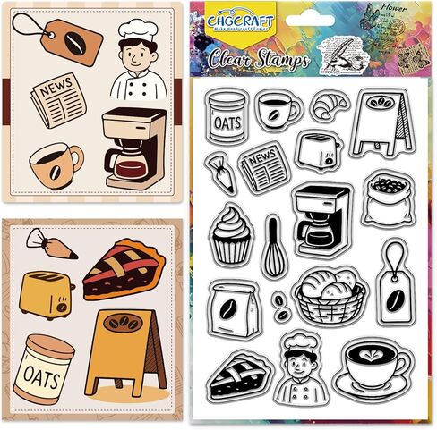 CHGCRAFT Silicone Clear Stamps Hanging Doll Custom Plastic Stamp for DIY Scrapbooking Photo Album Decorative Cards Making Stamps for Holiday Card Making Album Crafts in Kuwait