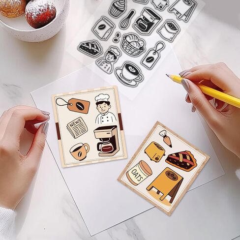 CHGCRAFT Silicone Clear Stamps Hanging Doll Custom Plastic Stamp for DIY Scrapbooking Photo Album Decorative Cards Making Stamps for Holiday Card Making Album Crafts in Kuwait