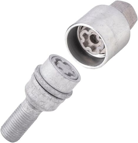 PP12/E مجموعة أدوات قطع العجلات الترباس المجلفن مناسبة لـ Audi Q5 (M14 × 1.5 حجم الخيط) - مجموعة من 4 براغي العروة + 1 مفتاح in Kuwait