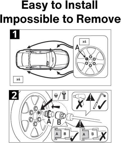 PP12/E مجموعة أدوات قطع العجلات الترباس المجلفن مناسبة لـ Audi Q5 (M14 × 1.5 حجم الخيط) - مجموعة من 4 براغي العروة + 1 مفتاح in Kuwait