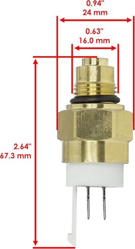 Caltric Fan Heat Sensor Switch Compatible with Kawasaki Ex500 Ex-500 Ninja 500 500R 1990-2009 in Saudi Arabia