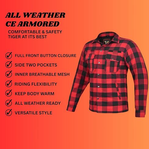 سترة دراجة نارية مدرعة للرجال-قميص ركوب معتمد in Kuwait