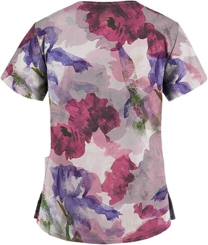 Scrub Tops for Women Short Sleeve Working Uniform with Pocket in Saudi Arabia