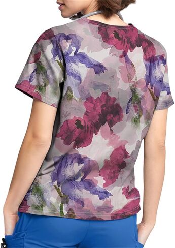 Scrub Tops for Women Short Sleeve Working Uniform with Pocket in Saudi Arabia