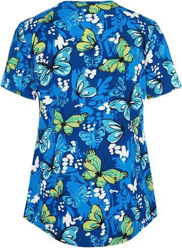Scrub Tops for Women Short Sleeve Working Uniform with Pocket in Saudi Arabia