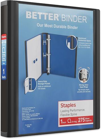 Staples Better Binder, Red, 1000-Sheet Capacity, 5" (Ring Diameter) in Saudi Arabia