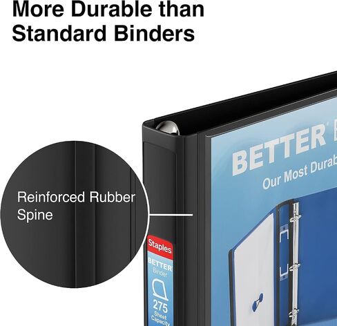 Staples Better Binder, Red, 1000-Sheet Capacity, 5" (Ring Diameter) in Saudi Arabia