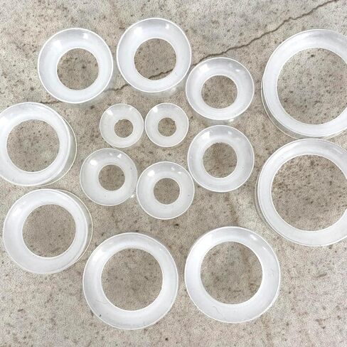 Mystic Metals Body Jewelry Pair of Clear Thin Ear Skin Silicone Tunnels plugs in Saudi Arabia