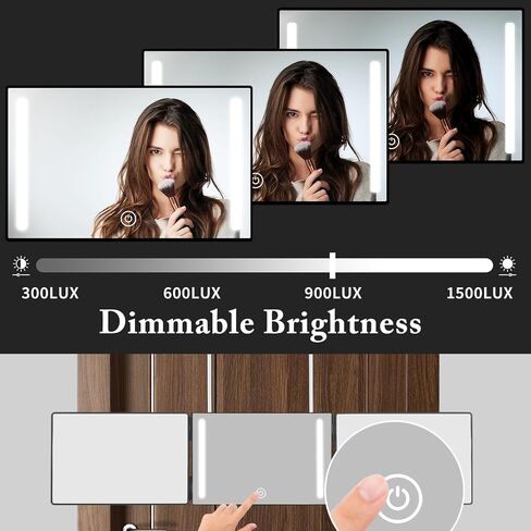 UHdod 3 Way Mirror for Self Hair Cutting with LED Lights, Rechargeable Self Cut 360 Barber Mirror for Haircuts for Men Weman Shaver, Makeup, braiding, Hair Styling in Kuwait